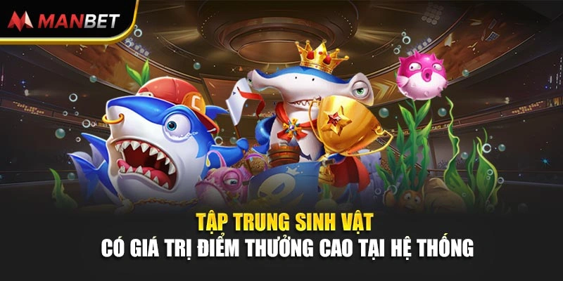 Tập trung sinh vật có giá trị điểm thưởng cao tại hệ thống